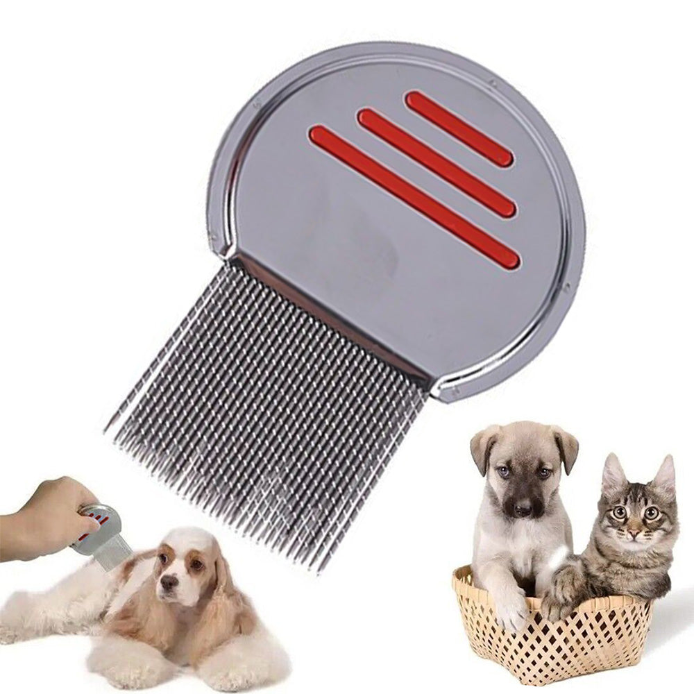 Stainless Steel Pet Flea Comb Fine Tooth Grooming Tool for Dogs Cats