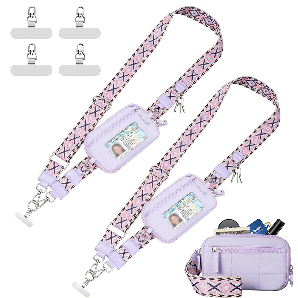 2XPhone Lanyard Clip and Go Strap for Phone with Wallet Crossbody