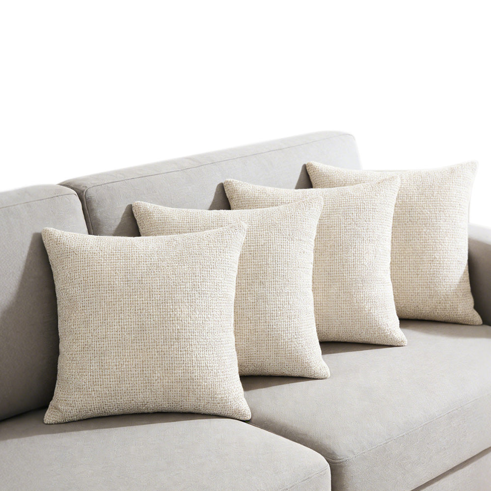 2X2 Pack Chenille Knit Throw Pillow Covers for Couch Bed