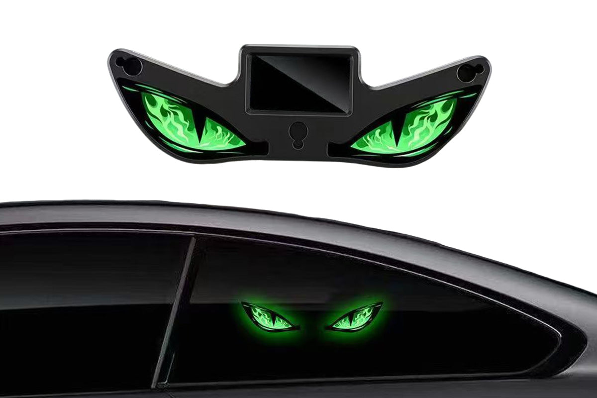 Solar Powered Devil Eyes Car Dynamic Light Car Decal Car Window Interior Decoration