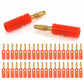40 PCS Banana Plug Set 0.4cm Gold Plated Red and Black Speaker Connectors for Audio