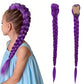 Long Purple Braided Ponytail Hair Extension