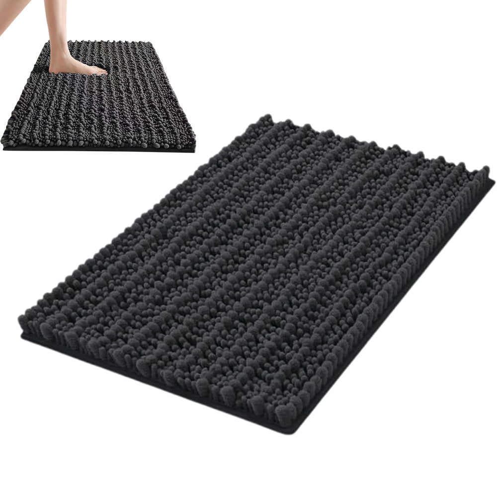 Chenille Fabric Bathroom Rugs Mat With Non Slip Rubber Backing Home Decor Accessories