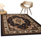 Large Floor Rug Crystal Velvet Vintage Boho Non-Slip Carpet for Bedroom Dining Room