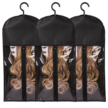 Hair Extension Storage Bags with Hangers for Safe and Tidy Storage