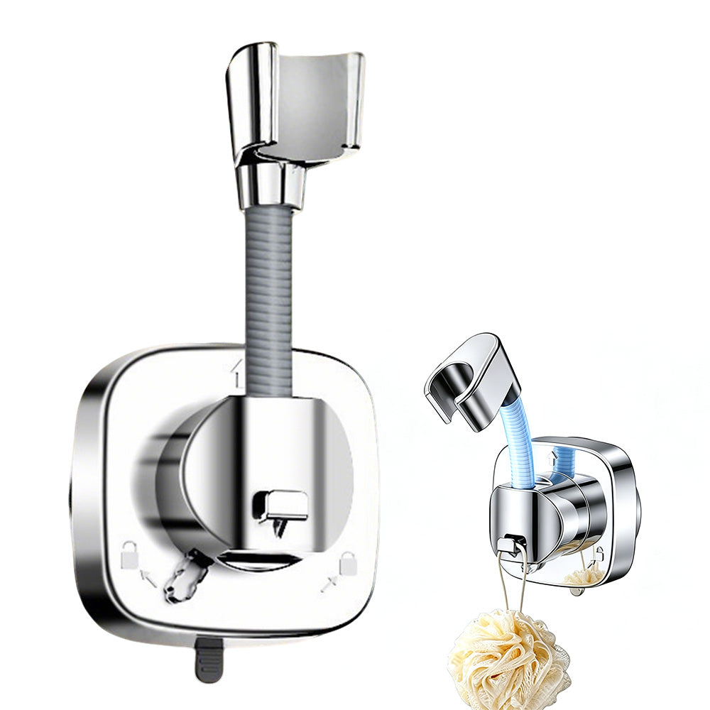 Detachable Suction Cup Shower Head Holder 360 Degree Rotation Adjustment for Bathroom Bathtub Rental Hotel