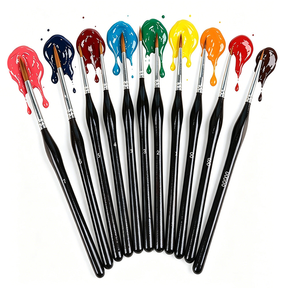 11 PCS Artist Paint Brush Set Detail Painting Brush for Watercolor Acrylic Oil