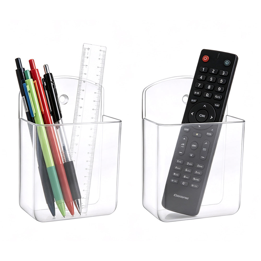 Two Piece Wall Mounted Remote Holder Set