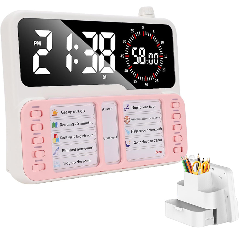 Visual Countdown Timer Clock Task Board and Pen Holder