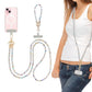 Rhinestone Crossbody Phone Lanyard with Wrist Strap and Locking Clips