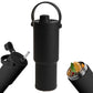 Dual Lid Tumbler with Straw 735ml Large Capacity Vacuum Insulated Water Bottle