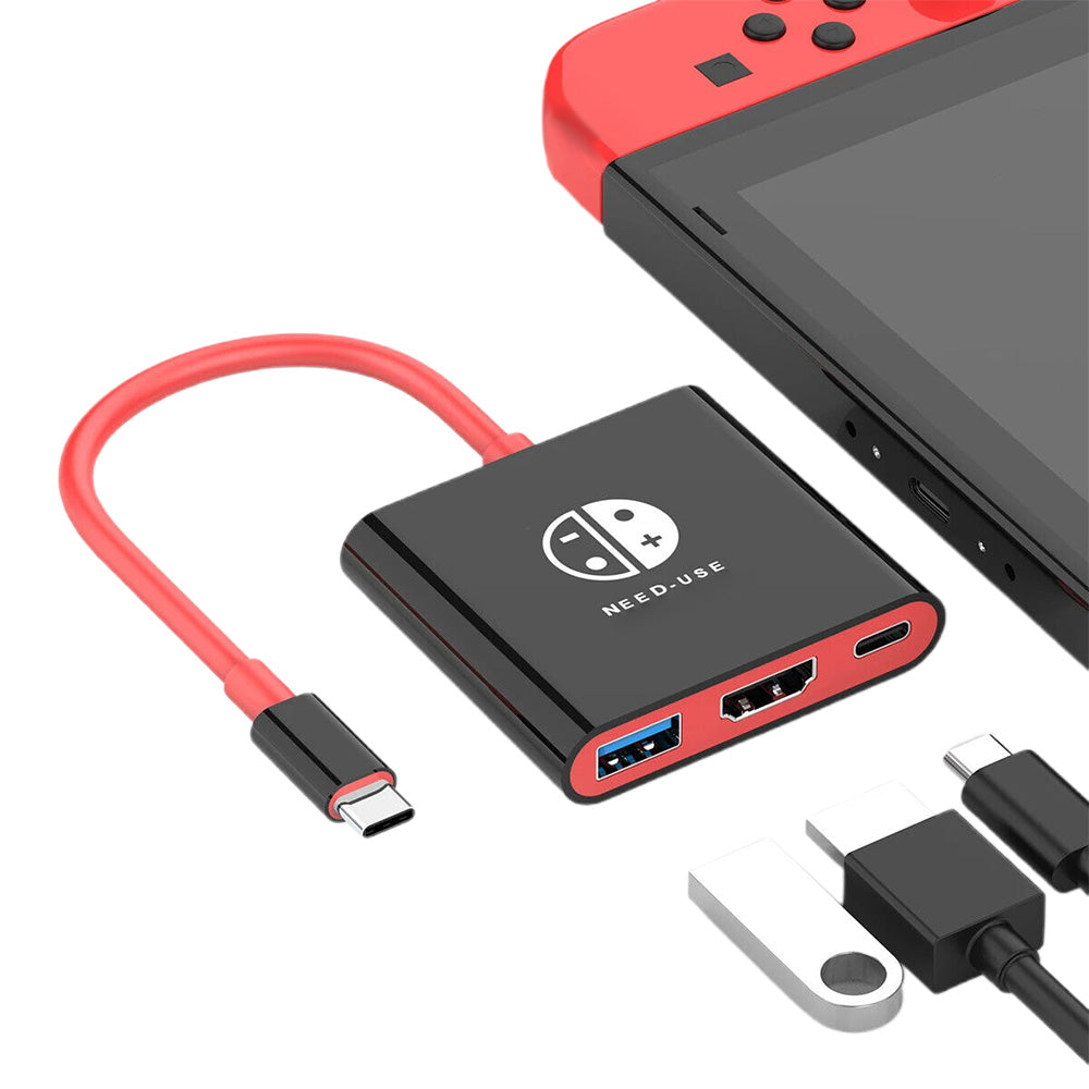 3in1 Dock for Nintendo Switch  4K HDMI Docking Station USB 3.0 100W Travel Adapter