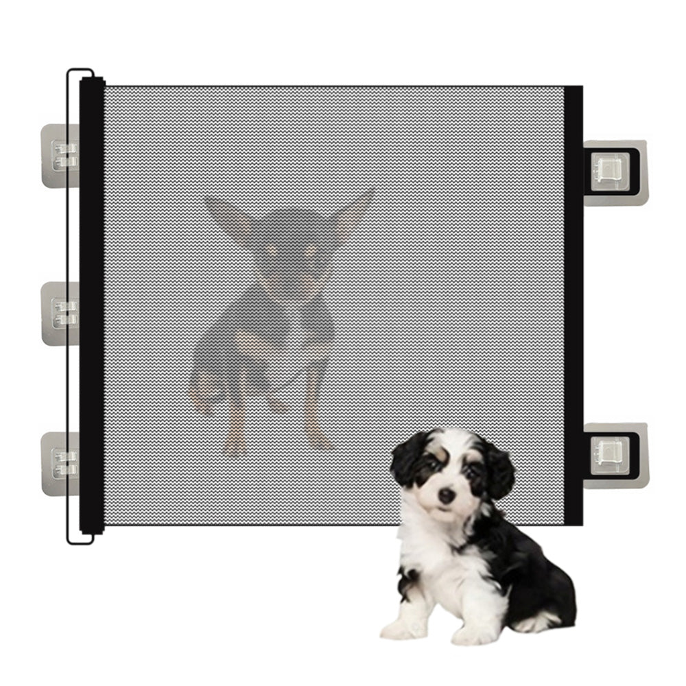 Retractable Dog Gate for Outdoor Staris Hallways Doorways No Drill