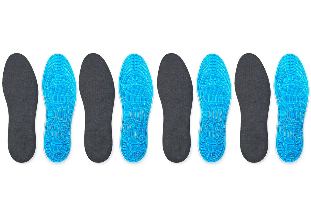 4 Pairs Gel Shoe Insoles Shock Absorbing Cushion Inserts for Men and Women
