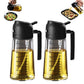 2X470ml Glass Oil Sprayer Bottle for Cooking Olive Oil Dispenser Kitchen Gadgets