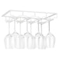 Under Cabinet Wine Glass Rack with 4 Slots for Stemware Storage