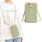 PU Leather Small Crossbody Bag Cell Phone Purse with Belt Buckle
