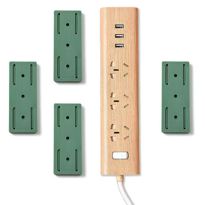 4PCS No-Drill Power Strip Holders Adhesive Wall Mount Socket Organizer