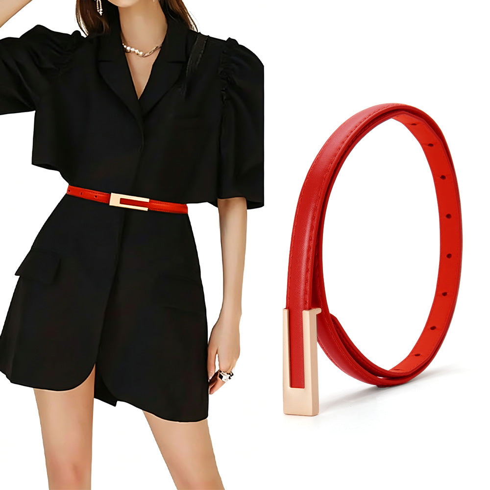 Vintage Womens PU Leather Casual Belt for 72 to 94cm Waist