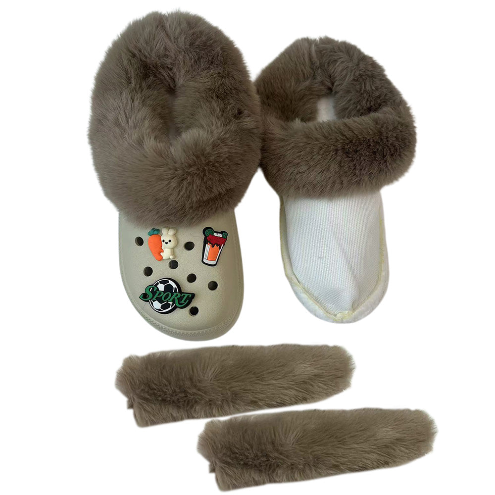 Fleeced Liner Inserts for Crocs Warm Fuzzy Replacement Insoles for Winter
