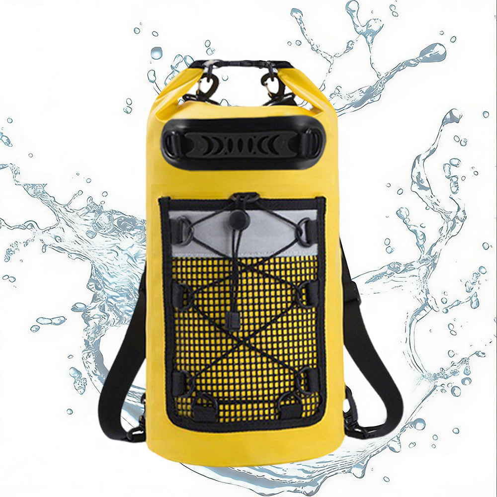 Roll-Top Backpack With Handle Dry Bag Outdoor Bag For Fishing Boating Camping