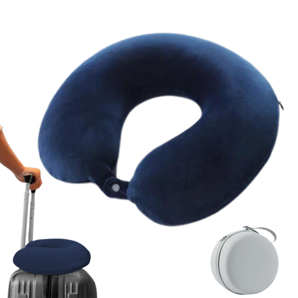 Travel Pillow Memory Foam U Shaped Neck Pillow with Storage Case for Airplane Chair