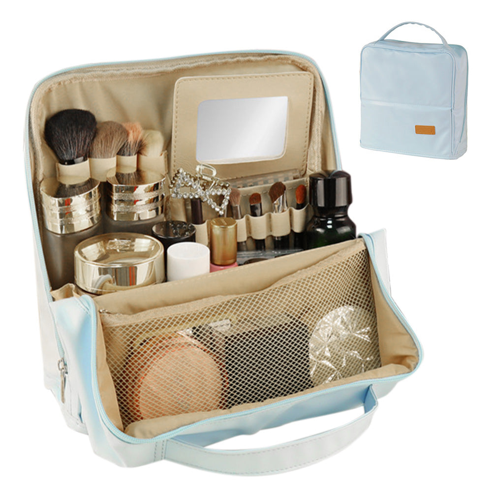 Large Capacity Standing Makeup Bag Travel Makeup Organizer Cosmetic Bag