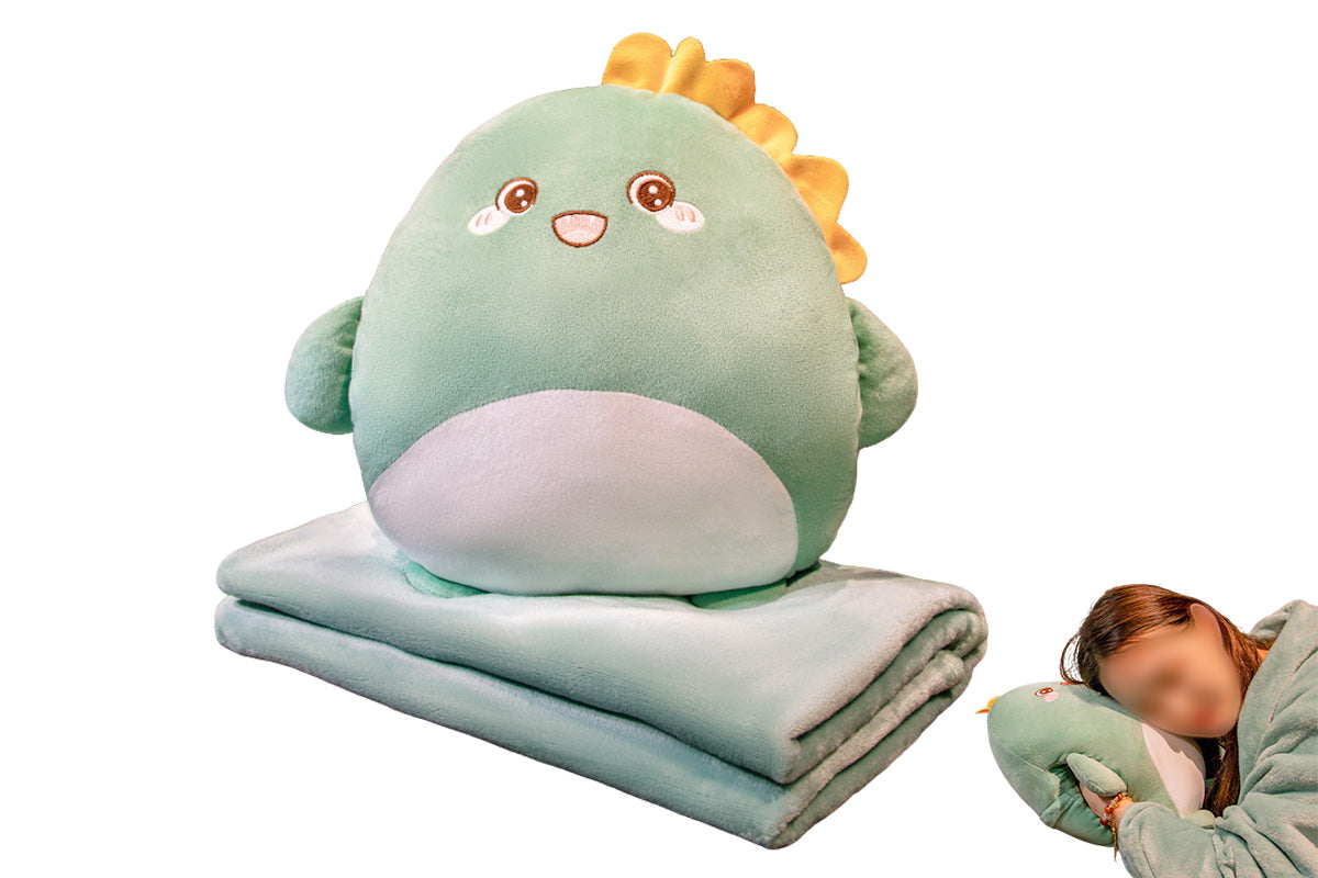 2-In-1 Cartoon Plushie Pillow Blanket