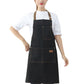 Denim Apron with 3 Pockets Unisex Jean Apron Adjustable Bib Apron for Work Kitchen Cooking