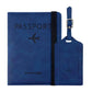 RFID Shield Passport Holder and Luggage Tag Set PU Leather Organizer