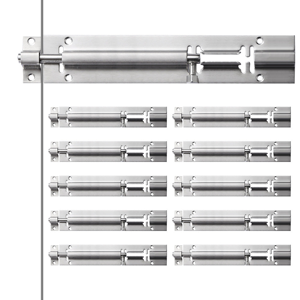 10Pcs Stainless Steel Sliding Door Bolts for Doors Windows and Cabinets