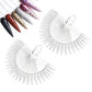 100 PCS Clear Nail Swatch Sticks with Ring Nail Art Swatch Set for Polish Display