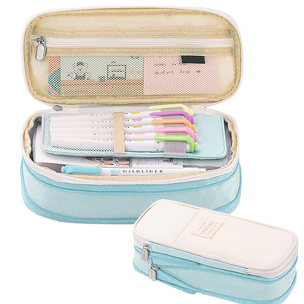 Large Capacity Expandable Zipper Pencil Case