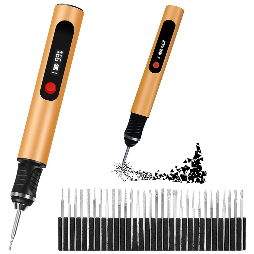 Electric Engraving Pen with 30 Bits 3-Speed Adjust Engraving Pen for Metal Wood Glass