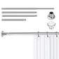 Adjustable Tension Curtain Rod Telescopic Shower Pole for Bathroom