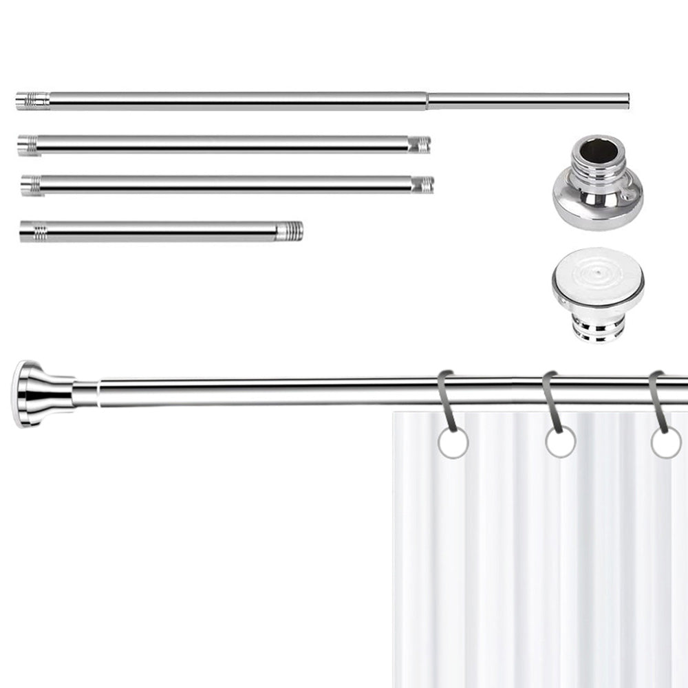 Adjustable Tension Curtain Rod Telescopic Shower Pole for Bathroom