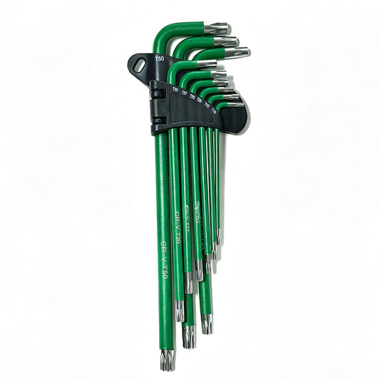 9Pcs Long Arm Ball End Hex Key Set with CRV Steel for Car and Motorcycle Repair