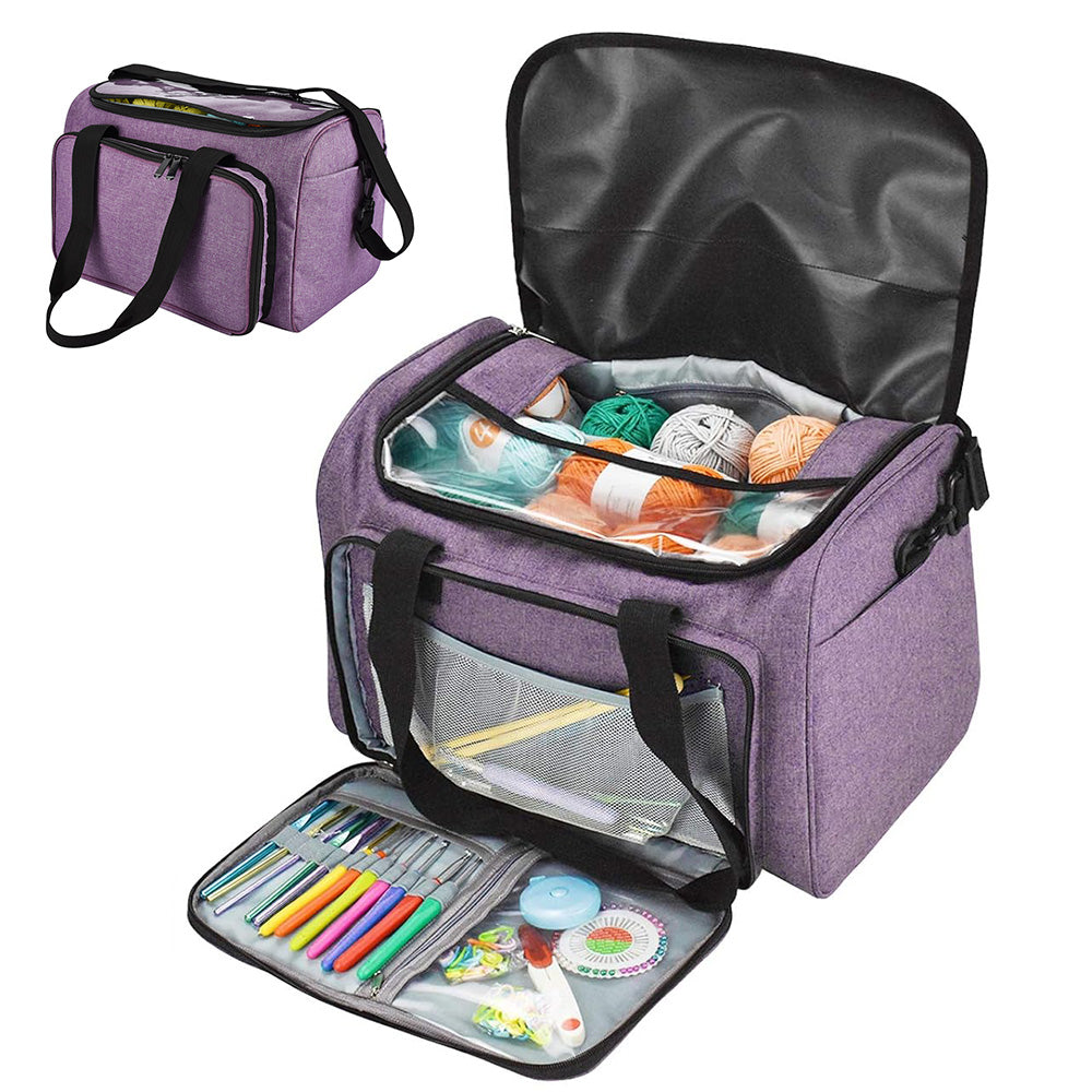 Knitting Storage Bag Wool Tote Crichet Hook Needles Accessories Organizer