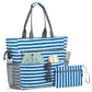 Beach Bag Large Foldable Sandproof Totes Bag With Zipper Beach Shoulder Bag