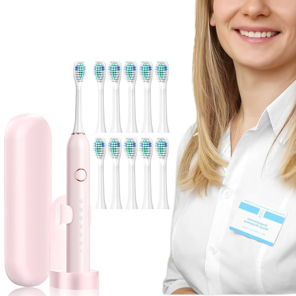 22000 VPM Electric Toothbrush with 10 Brush Heads and 6 Modes Toothbrush Sets