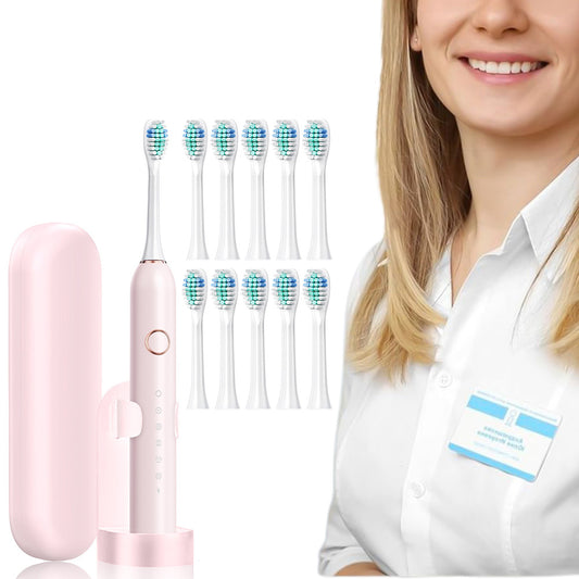22000 VPM Electric Toothbrush with 10 Brush Heads and 6 Modes Toothbrush Sets