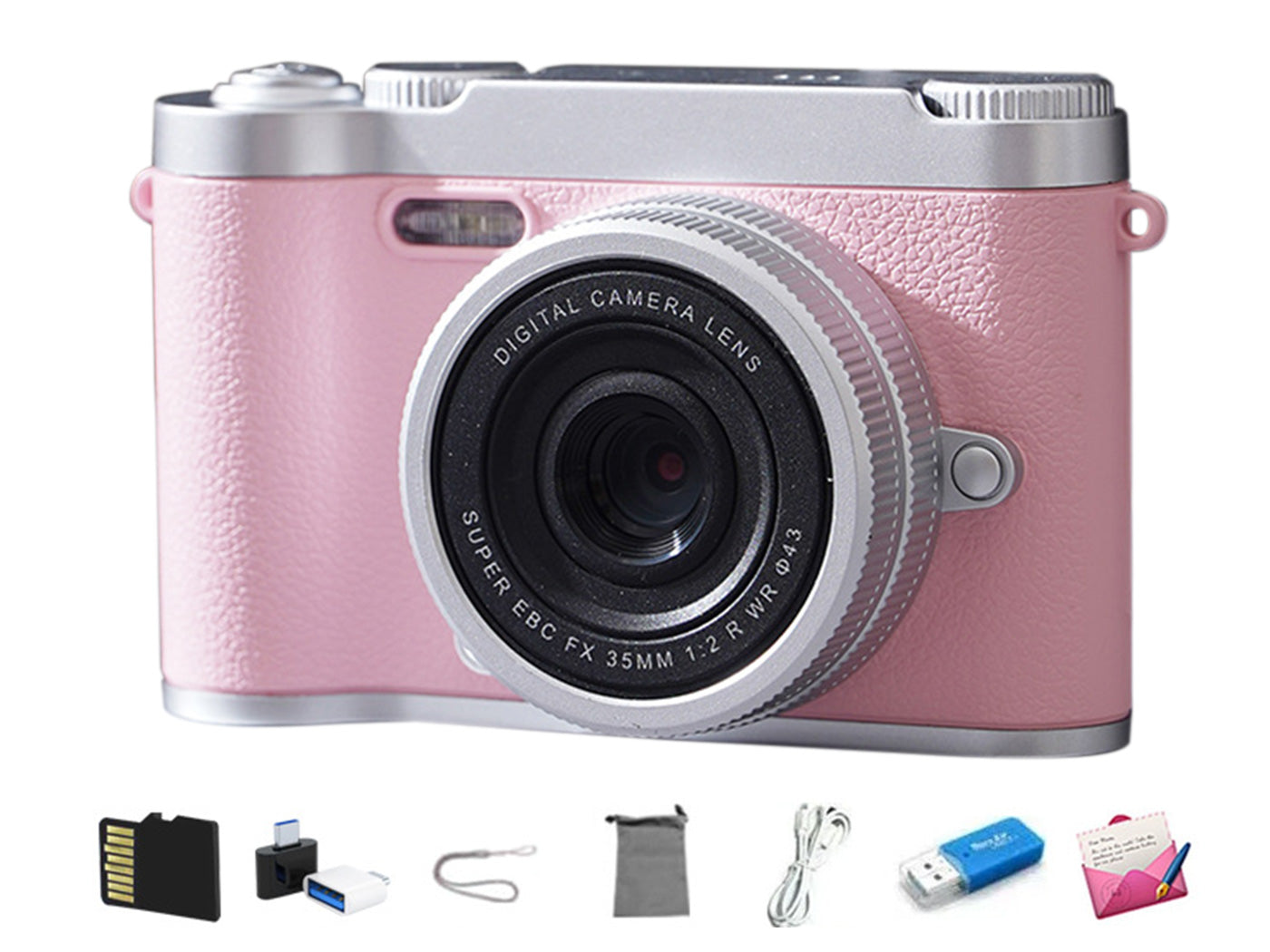 Dual Lens 4K Digital Camera 50MP Compact Vlogging Camera with 512GB Card