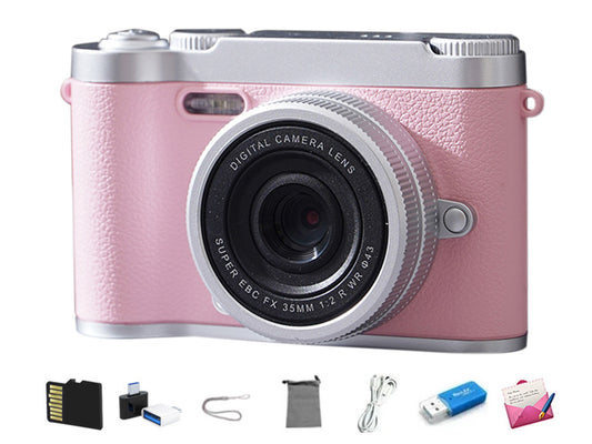 Dual Lens 4K Digital Camera 50MP Compact Vlogging Camera with 512GB Card