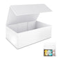 Easy Attached Foldable Cardboard Gift Box for Holiday Packaging-White