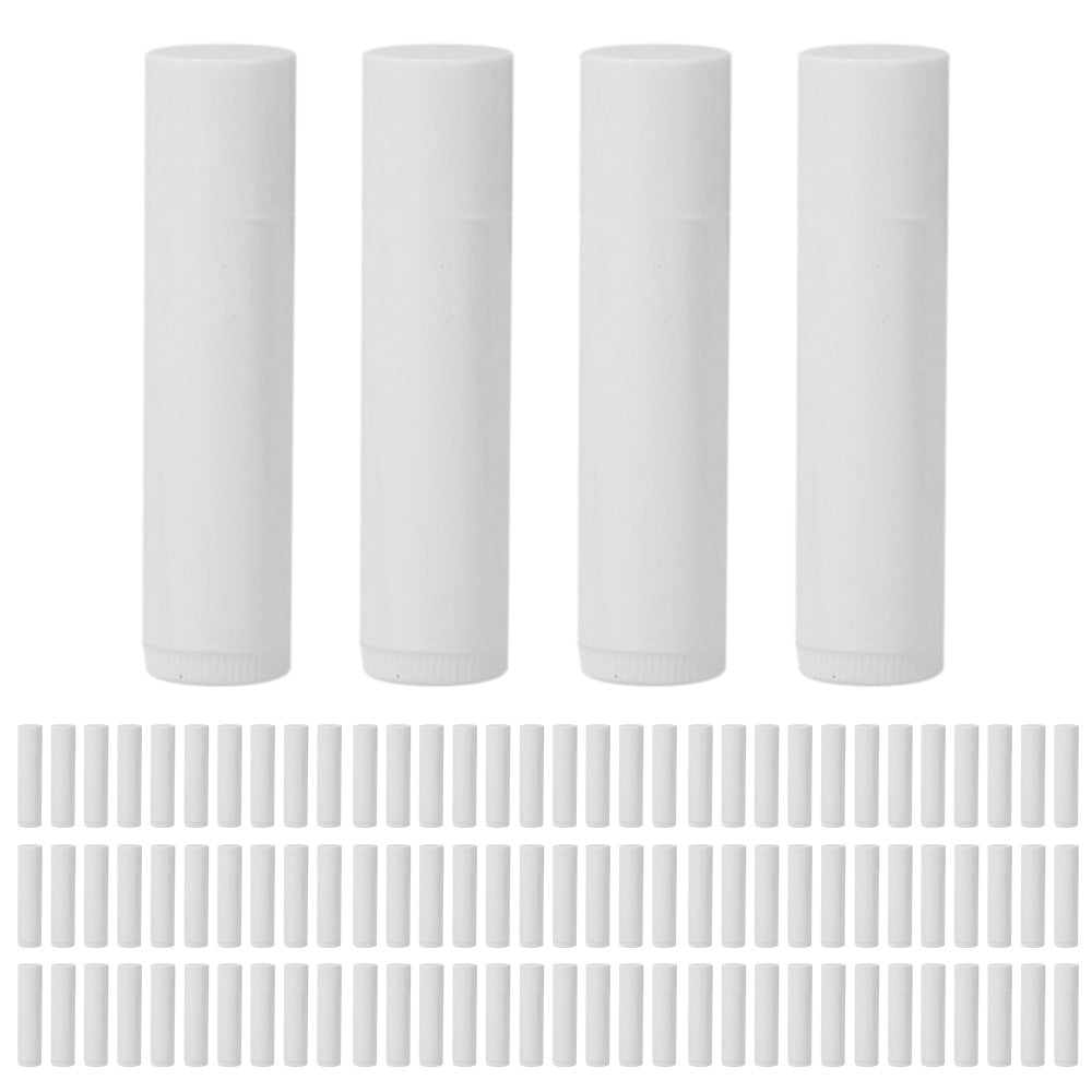 100 PCS Empty Lip Balm Tubes 5g Twist Up Plastic Lipstick Containers for Homemade Lip Gloss Lipstick