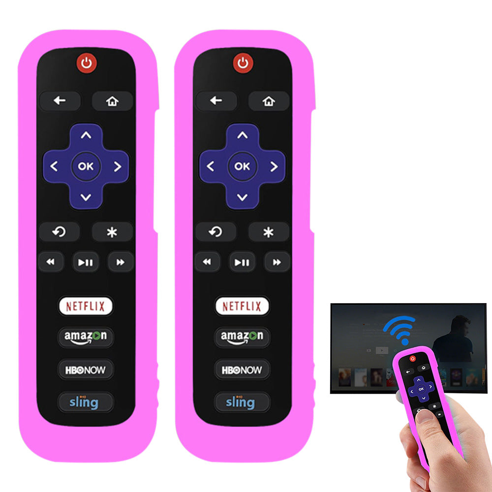 2 Pack Glow in The Dark Silicone Case Cover for Roku TV Remote