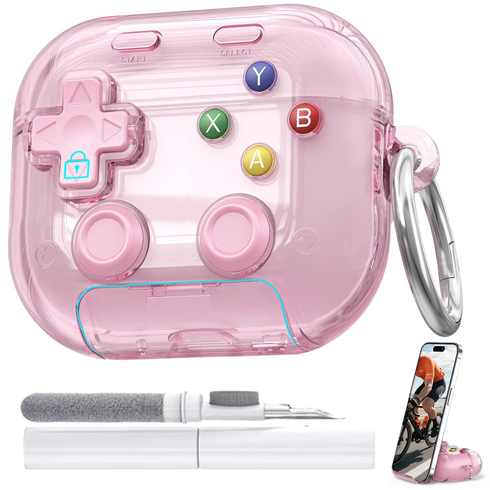 Case Cover with Lock Button and Phone Stand Protective Case for AirPods 4