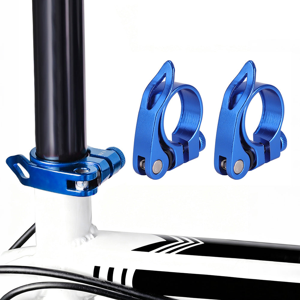 2 PCS Bike Seat Post Clamps for Mountain Road and Folding Bikes