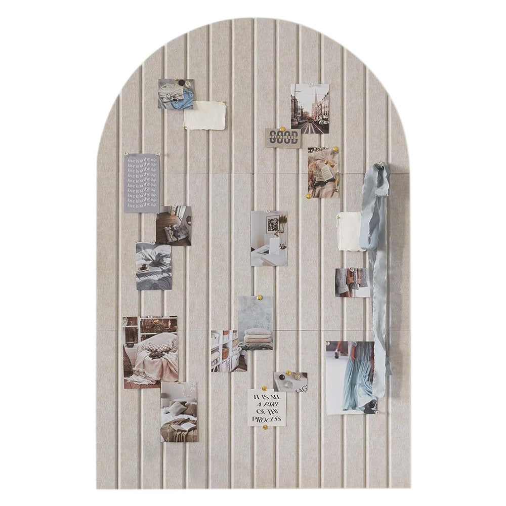Large Arched Felt Bulletin Board with 30 Push Pins for Home Office School