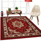 Large Floor Rug Crystal Velvet Vintage Boho Non-Slip Carpet for Bedroom Dining Room